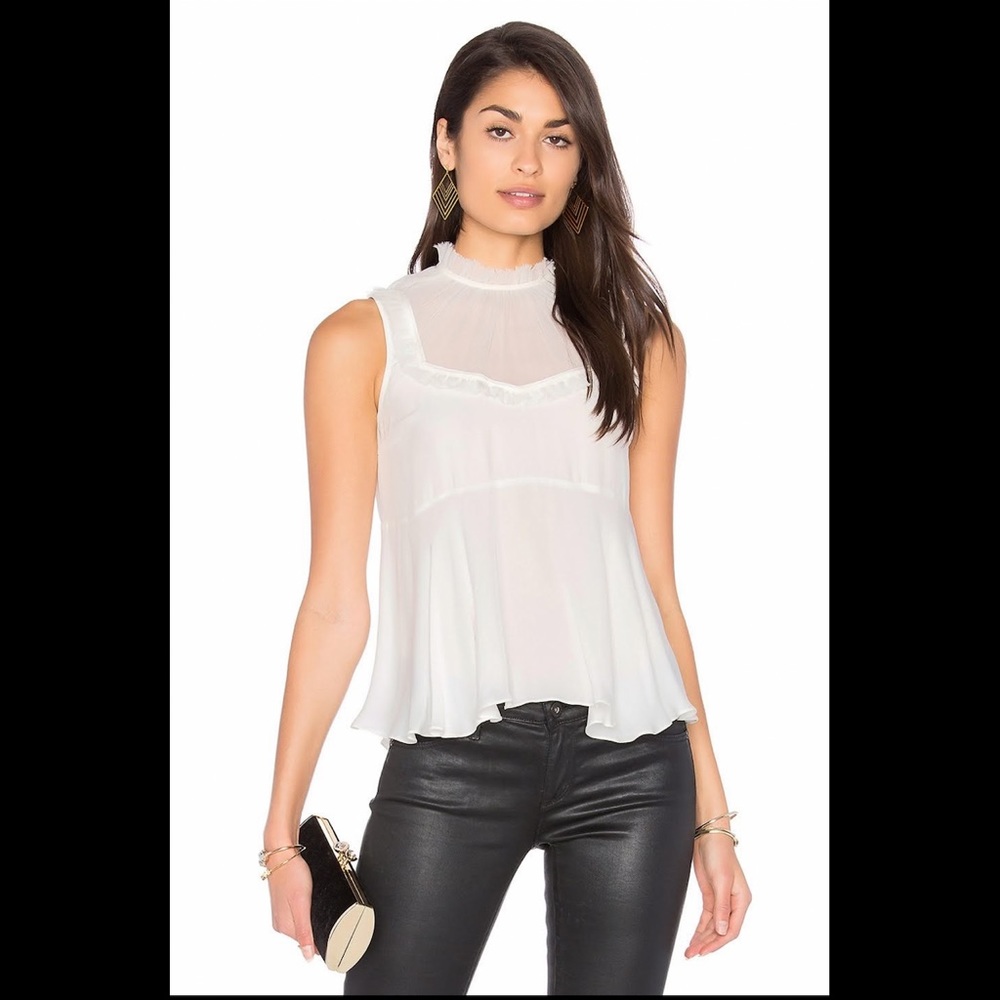 Cinq a’ Sept Romantic Macao Blouse - Ivory XS